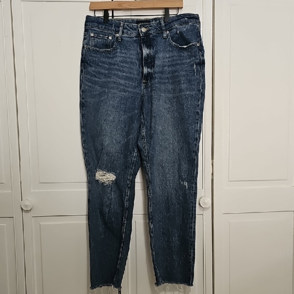 Free Assembly Distressed Blue Ankle Jeans